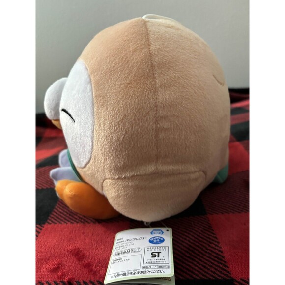 Banpresto Rowlet Snacking Craneking Plush 2018 8.5" Toreba Japan Import NWT - Picture 4 of 7